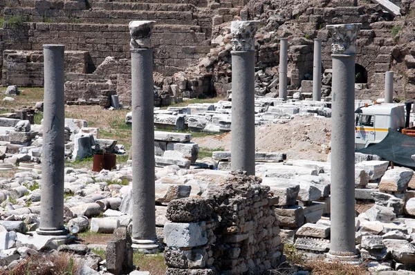 Les ruines de l'ancienne ville de Side, Turquie — Photo