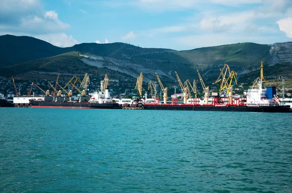 Cargo port at Novorossiysk. Russia — Stock Photo, Image