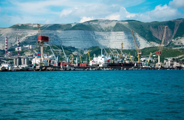 Cargo port at Novorossiysk. Russia — Stock Photo, Image