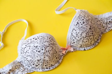 Şık kadın sutyen Sarı zemin üzerine