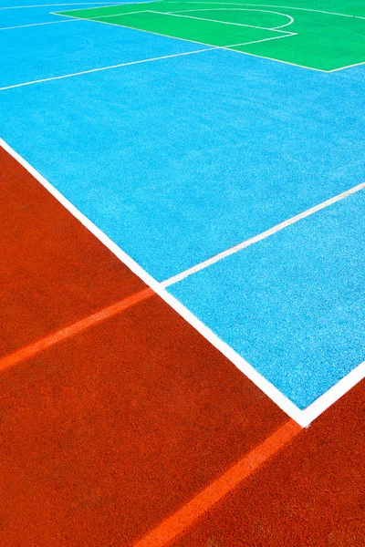 Basketball court, a fragment of markup in three colors — Stock Photo, Image