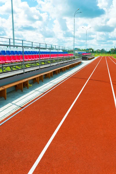 Running track at the stadium — Stock Photo, Image