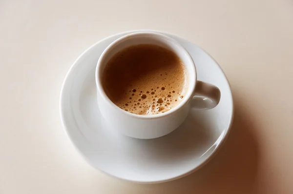 Coffee espresso in a white cup — Stock Photo, Image