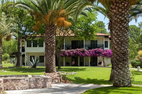 Hotel resort con jardín de palmeras. Turquía — Foto de Stock