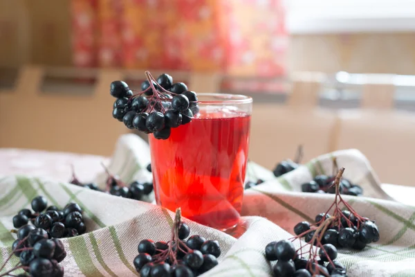 Compote of black chokeberry — Stock Photo, Image