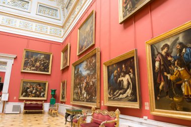 Rusya. hermitage. 17-18 yüzyıllarda İtalyan Sanat Salonu.