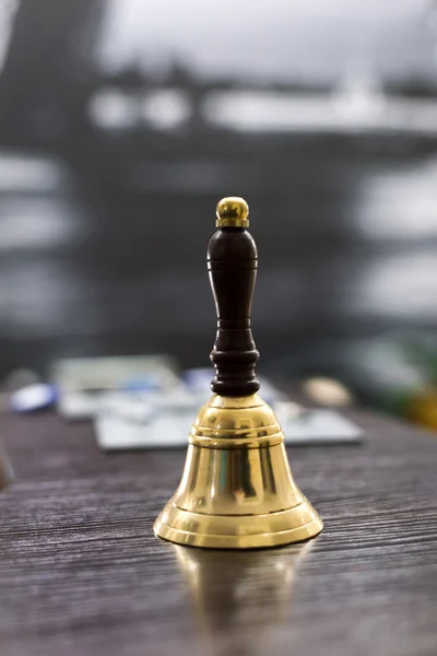 Bell on reception desk — Stock Photo, Image