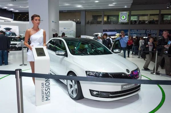 Skoda concept car Mission L al Salone Internazionale dell'Automobile di Mosca nel settembre 2012, Russia — Foto Stock