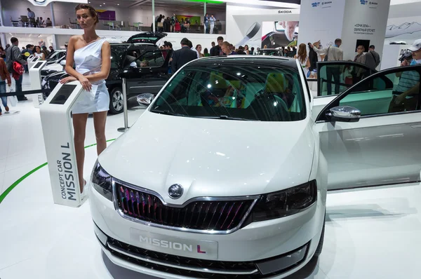 Skoda concept car Mission L al Salone Internazionale dell'Automobile di Mosca nel settembre 2012, Russia — Foto Stock