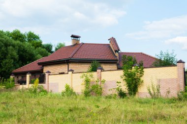 muhteşem müstakil ev tuğla çit