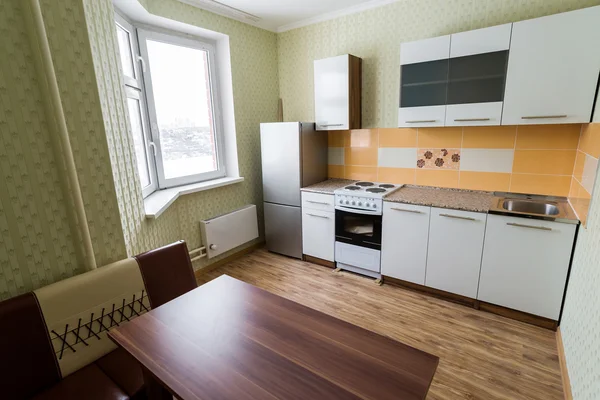 Fragment of interior kitchen economy class — Stock Photo, Image