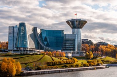 Krasnogorsk, Rusya - 15 Ekim. 2021 yılı. Moskova Oblastı Hükümeti
