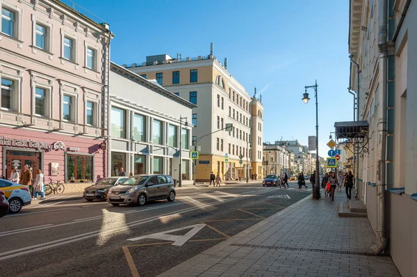 Moskova Rusya Ekim 2021 Yılı Sretenka Caddesi Küçük Golovin Yolu — Stok fotoğraf
