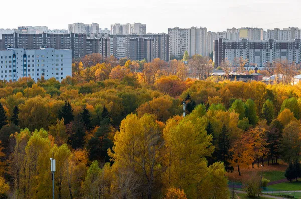 Moskova Rusya Daki Zelenograd Sonbaharın Hava Manzarası — Stok fotoğraf