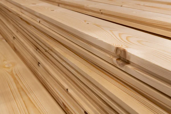 Stack Wooden Planks Close — Fotografia de Stock