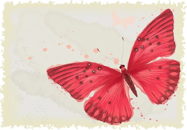 Red butterfly — Stock Vector