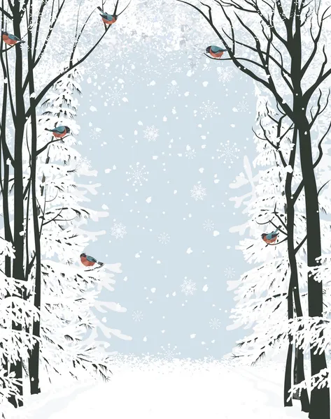 冬季帧 — 图库矢量图片