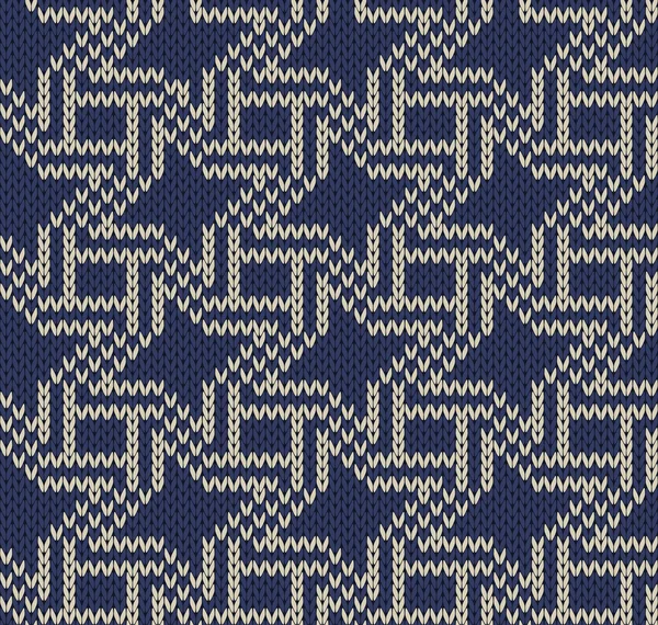 Strickhintergrund mit geometrischer Figur nahtlos — Stockvektor