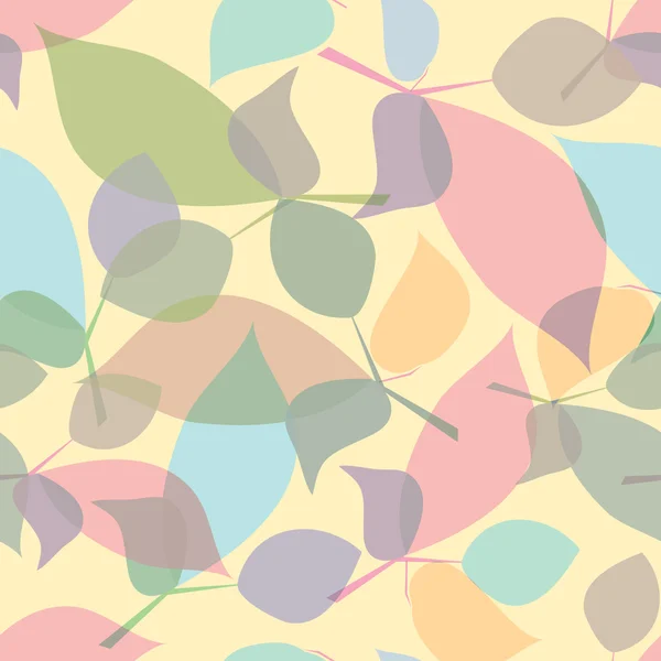 Color sin costura hojas textura — Archivo Imágenes Vectoriales