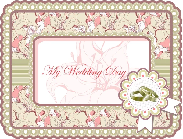 Invitation de mariage Vintage — Image vectorielle