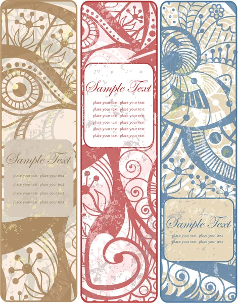 Set de tres banners vintage — Vector de stock