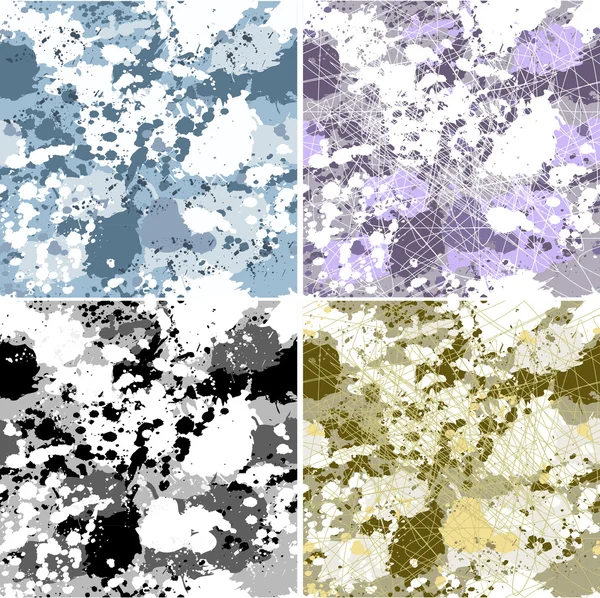 Set van abstracte grunge naadloze patroon — Stockvector