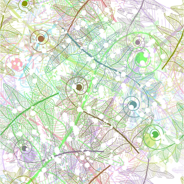 Fond de feuilles abstraites de couleur — Image vectorielle