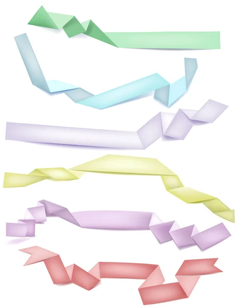 Conjunto de cinta de papel de colores. Ilustración vectorial . — Archivo Imágenes Vectoriales