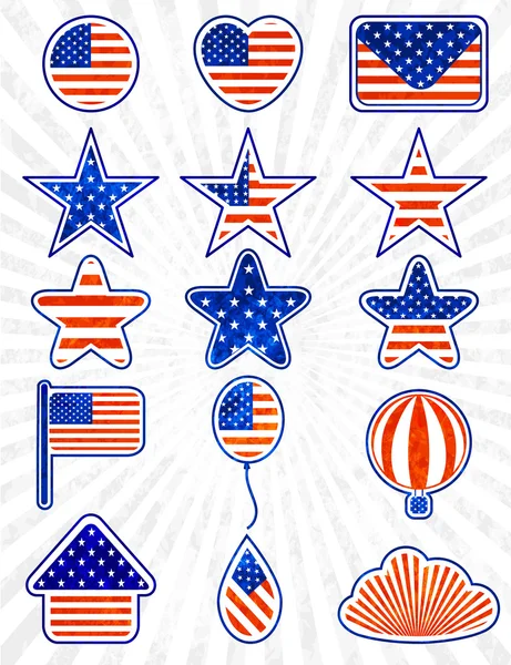 Vector object set of 4th July Independence day. EPS 10 — Stock Vector