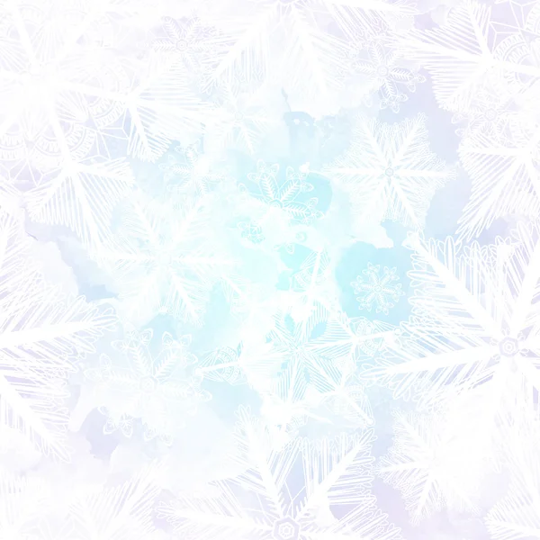 Бесшовный рисунок со снежинками. Вектор, EPS 10 — стоковый вектор