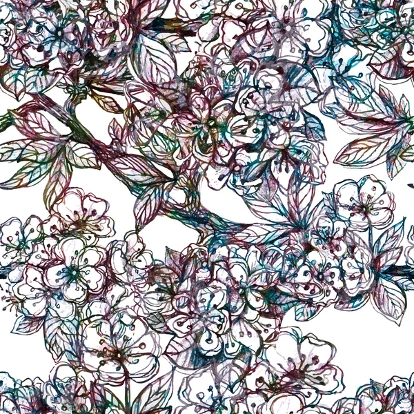 Sakura motif sans couture. Vecteur, EPS 10 — Image vectorielle