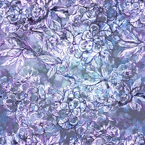 Sakura fondo patrón sin costuras. Vector, EPS10 — Archivo Imágenes Vectoriales