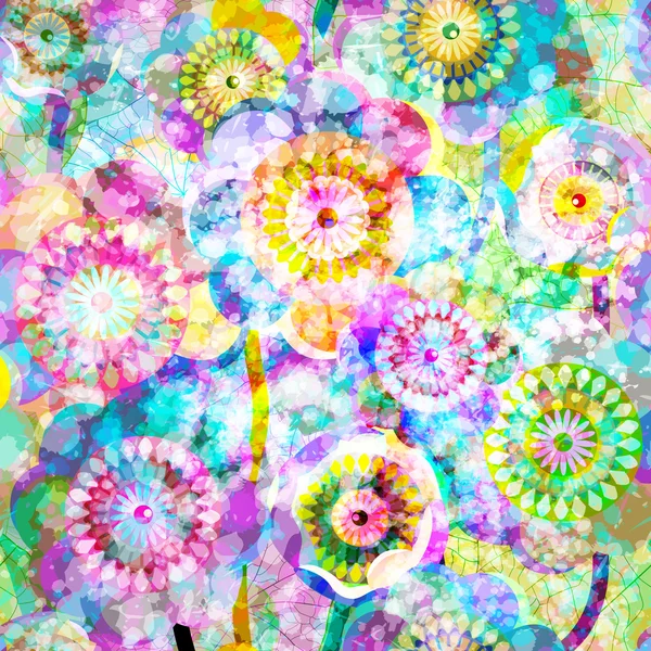 Fleurs abstraites motif sans couture. Vecteur, EPS10 — Image vectorielle