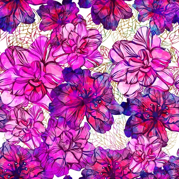 シームレスな抽象的な花パターン。ベクトル、eps10 — ストックベクタ