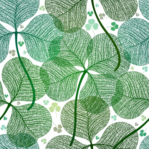Seamless clover pattern. Patricks Day. EPS10 — Stock Vector
