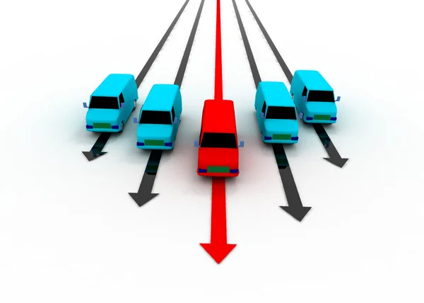 Vervoer leader-concept — Stockfoto