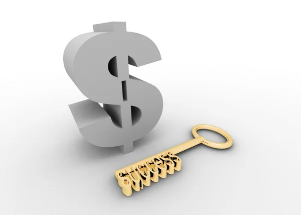 Dollar key concept — Stock Photo, Image