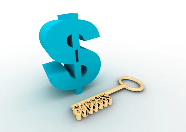 Dollar key concept — Stock Photo, Image