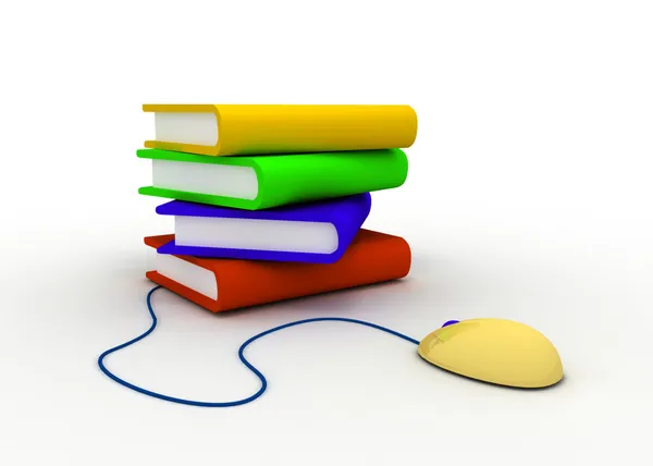 bilgisayar fare ve kitap