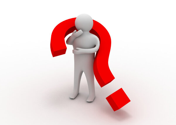 3d человек с вопросом
