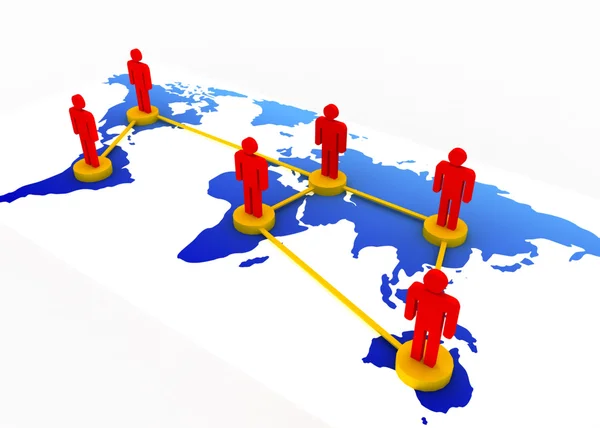 Global network business concept — Stock Photo, Image