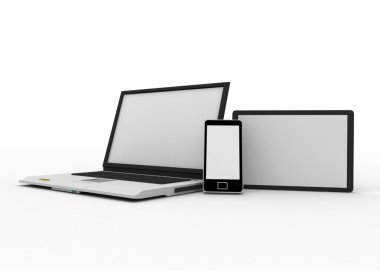 dizüstü bilgisayar, cep telefonu ve dijital tablet pc bilgisayar