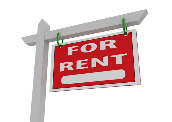 Red for rent sign — Stock Photo, Image