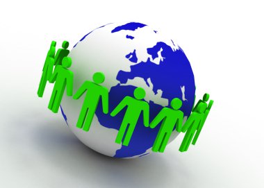 küresel ekip çalışması kavramı