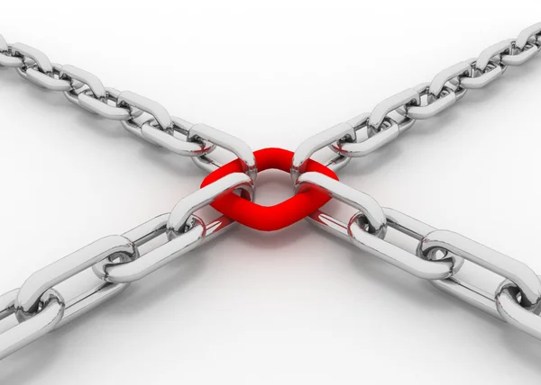 Chain cross security concept — Stock Photo, Image