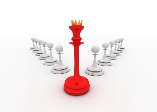 Šachy vůdce koncept — Stock fotografie