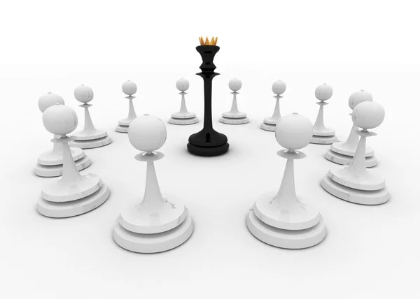 Conceito de líder de xadrez — Fotografia de Stock