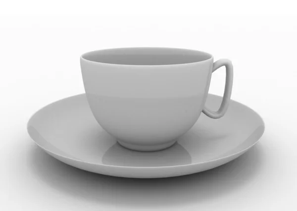 Чашка кави з тарілкою — стокове фото