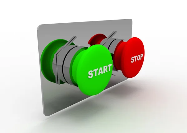 Start and stop button — Stock Photo, Image