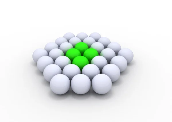 Balls leader concept — Stock Photo, Image